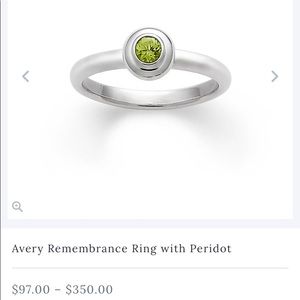 James Avery August peridot ring